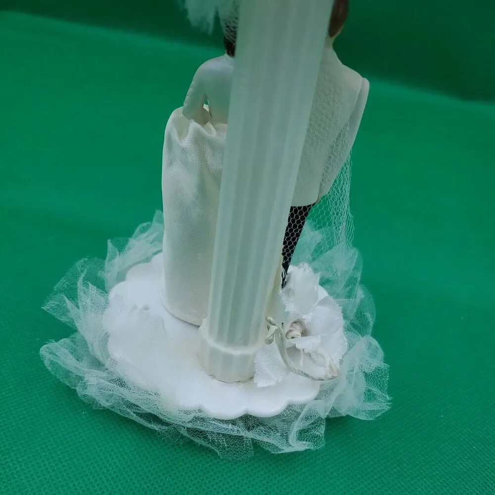 Vintage Wedding Cake Topper, Bride & Groom, Venice CA USA 1959 Coast Novelty Mfg
